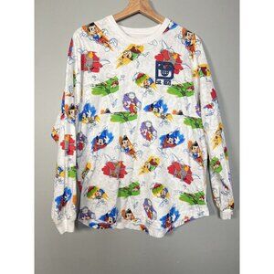 DISNEY PARKS World Ink & Paint Spirit Jersey Mickey Peter Pan Pinocchio Size S